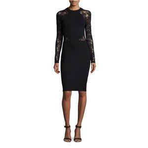 French Connection Lace-Inset Sheath Dress